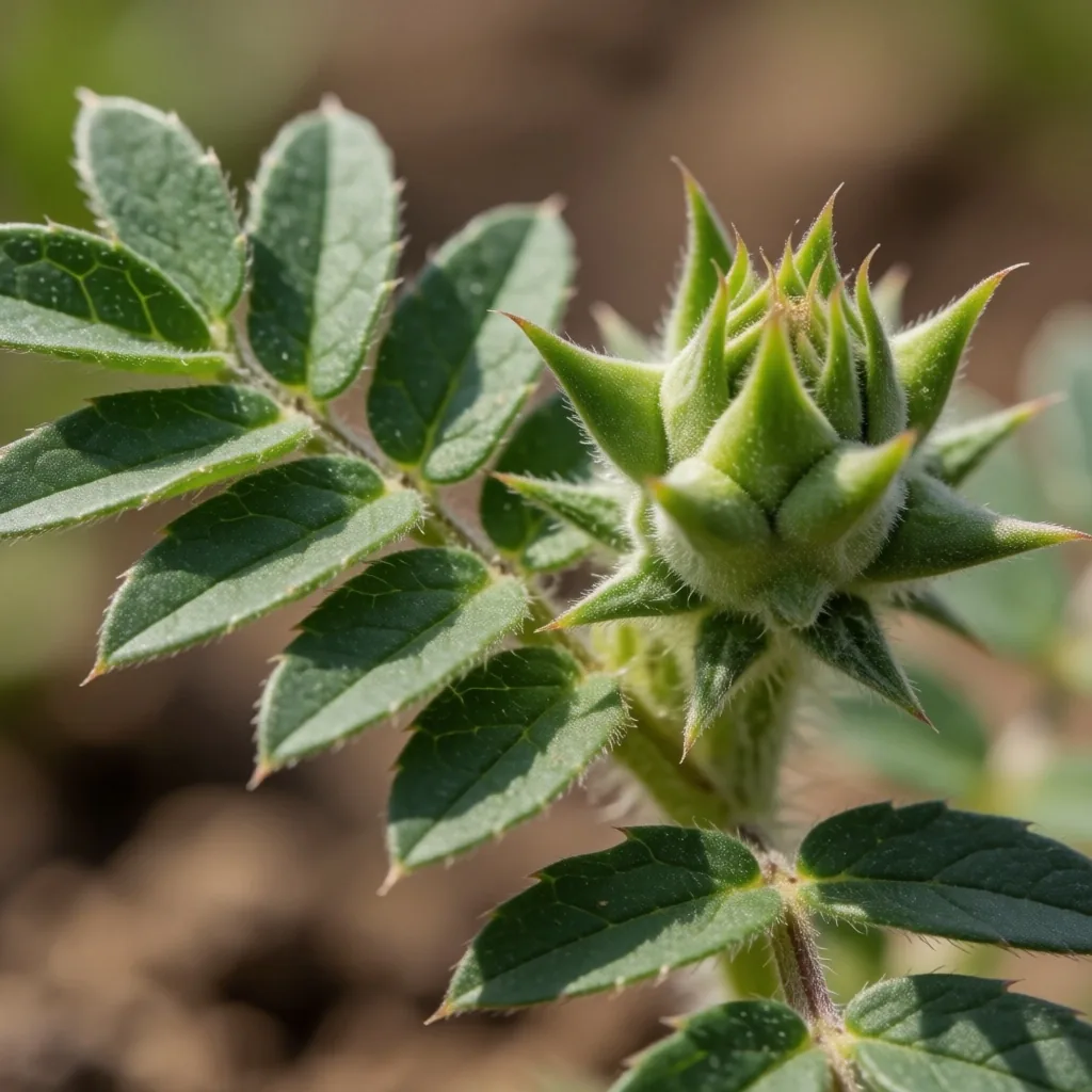 Tribulus terrestris plant in natural habitat